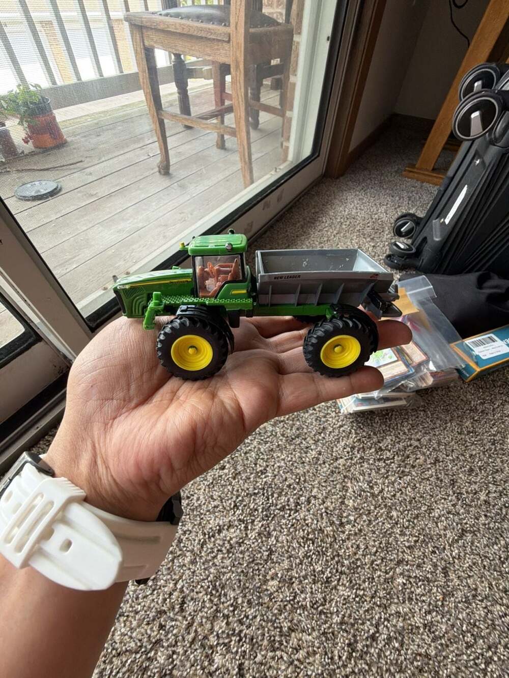 Vintage ERTL John Deere 4930 Sprayer with New Leader L3020G4 Dry Box Spreader (V